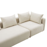 Hangover Cream Performance Linen 145" Long Sofa TOV-L68788-SO1 TOV Furniture