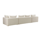 Hangover Cream Performance Linen 145" Long Sofa TOV-L68788-SO1 TOV Furniture