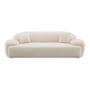 TOV Furniture Allegra Cream Velvet Sofa – Luxurious Glamour with Cozy Comfort for Elegant Living Spaces & Relaxation TOV-L68816