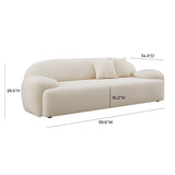 Allegra Cream Velvet Sofa TOV-L68816 TOV Furniture