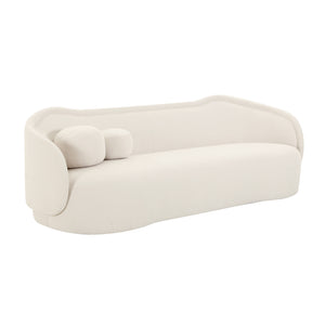 Circe Cream Textured Velvet Sofa TOV-L68840 TOV Furniture