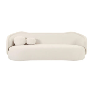 Circe Cream Textured Velvet Sofa TOV-L68840 TOV Furniture