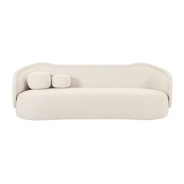 Circe Cream Textured Velvet Sofa TOV-L68840 TOV Furniture