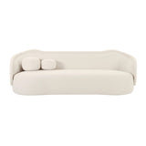 Circe Cream Textured Velvet Sofa TOV-L68840 TOV Furniture