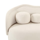 Circe Cream Textured Velvet Sofa TOV-L68840 TOV Furniture