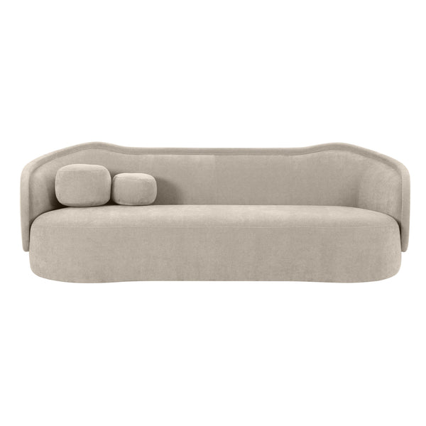 Circe Taupe Textured Velvet Sofa TOV-L68841 TOV Furniture