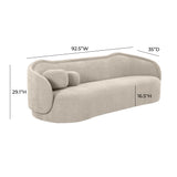 Circe Taupe Textured Velvet Sofa TOV-L68841 TOV Furniture