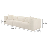Tarra Fluffy Oversized Cream Corduroy Modular Sofa TOV-L68887 TOV Furniture