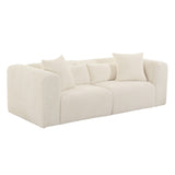 Tarra Fluffy Oversized Cream Corduroy Modular Loveseat TOV-L68888 TOV Furniture
