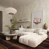 Calliope Cream Vegan Shearling 4-piece Modular Sectional TOV-L68922-SEC TOV Furniture