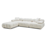 Calliope Cream Vegan Shearling 4-piece Modular Sectional TOV-L68922-SEC TOV Furniture