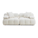 Calliope Cream Vegan Shearling Modular Loveseat TOV-L68923 TOV Furniture