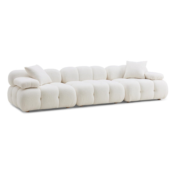 TOV Furniture Calliope 118" Vegan Shearling Modular Sofa - Cloud-Like Comfort with Customizable Layouts & Luxe Style TOV-L68924