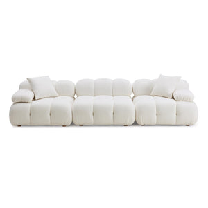 TOV Furniture Calliope 118" Vegan Shearling Modular Sofa - Cloud-Like Comfort with Customizable Layouts & Luxe Style TOV-L68924