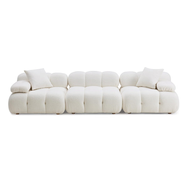 TOV Furniture Calliope 118" Vegan Shearling Modular Sofa - Cloud-Like Comfort with Customizable Layouts & Luxe Style TOV-L68924