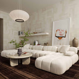 Calliope Cream Vegan Shearling 6-piece Modular U-Sectional TOV-L68925-SEC TOV Furniture