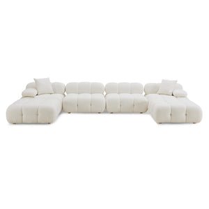 TOV Furniture Calliope 6-Piece Vegan Shearling Modular U-Sectional: Luxurious Comfort, Versatile Design & Style TOV-L68925-SEC