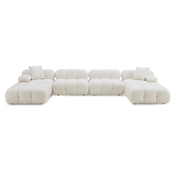 TOV Furniture Calliope 6-Piece Vegan Shearling Modular U-Sectional: Luxurious Comfort, Versatile Design & Style TOV-L68925-SEC