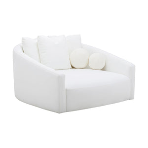 TOV Furniture Hanim 54" Cream Daybed with Plush Cushions - Stylish Performance Fabric for Ultimate Comfort, Versatile Use TOV-L68938