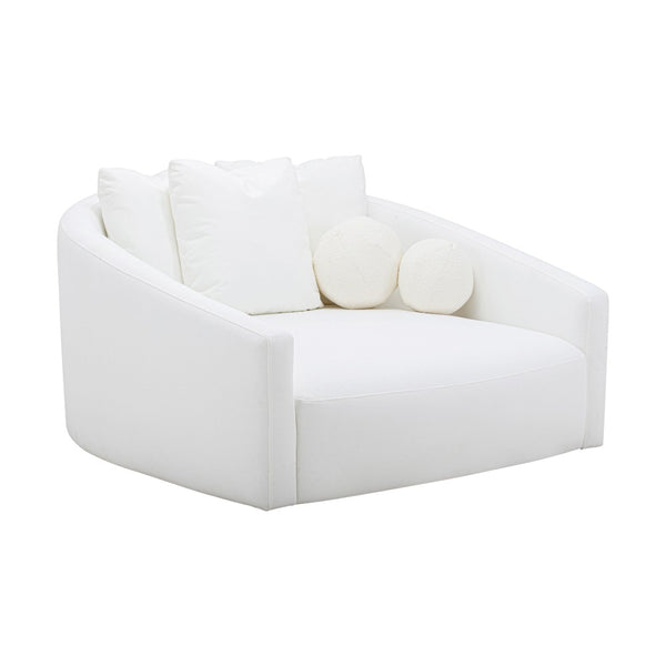TOV Furniture Hanim 54" Cream Daybed with Plush Cushions - Stylish Performance Fabric for Ultimate Comfort, Versatile Use TOV-L68938