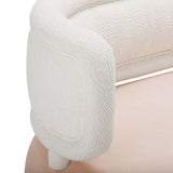 Tischa Cream Boucle & Blush Velvet Sofa TOV-L68940 TOV Furniture