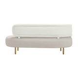 Tischa Cream Boucle & Grey Velvet Sofa TOV-L68941 TOV Furniture