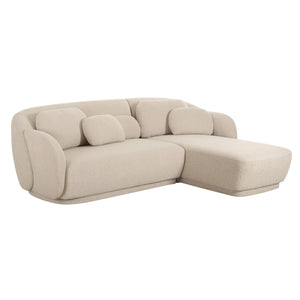 Misty Cream Boucle Sectional - RAF TOV-L68956-SEC TOV Furniture