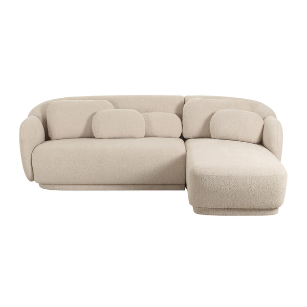 Misty Cream Boucle Sectional - RAF TOV-L68956-SEC TOV Furniture