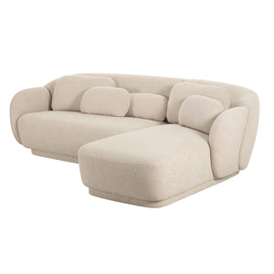 Misty Cream Boucle Sectional - RAF TOV-L68956-SEC TOV Furniture
