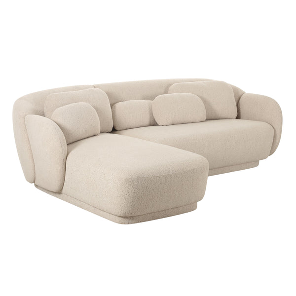 Misty Cream Boucle Sectional - LAF TOV-L68957-SEC TOV Furniture