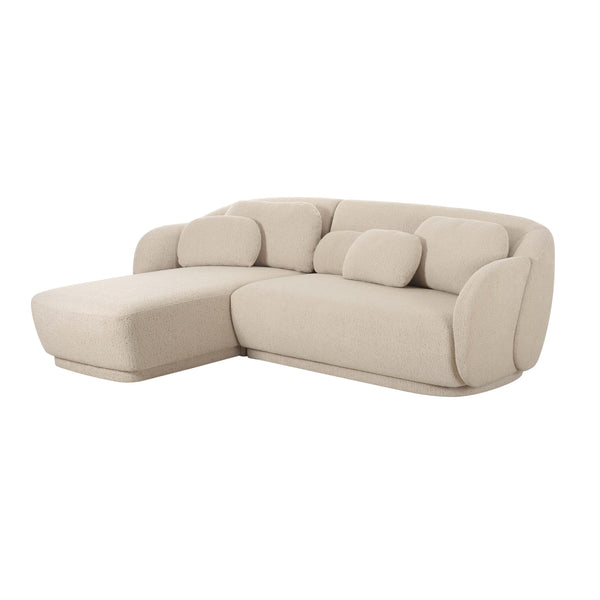 Misty Cream Boucle Sectional - LAF TOV-L68957-SEC TOV Furniture