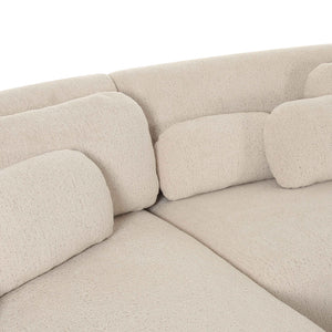 Misty Cream Boucle Sectional - LAF TOV-L68957-SEC TOV Furniture
