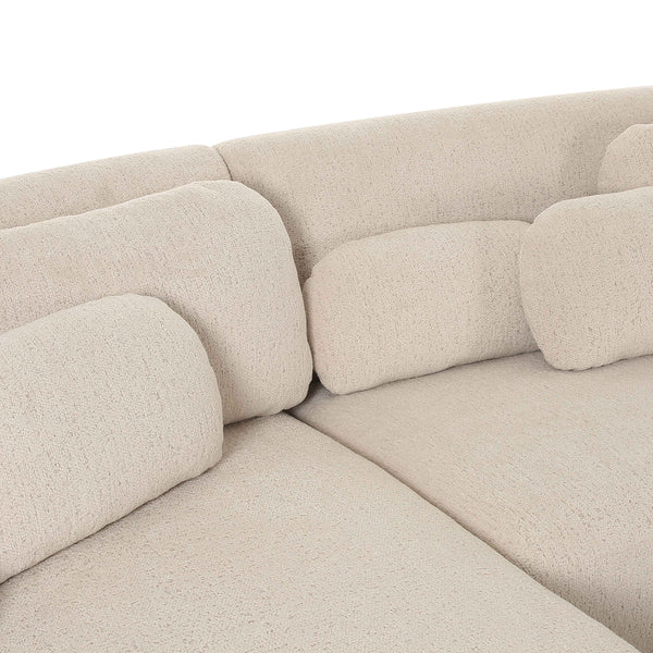 Misty Cream Boucle Sectional - LAF TOV-L68957-SEC TOV Furniture