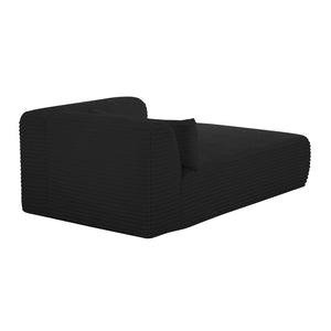 TOV Furniture Tarra 71" Modular Chaise - Plush Corduroy Seating with Liquid-Repelling Finish for Ultimate Comfort Black / RAF TOV-L69006
