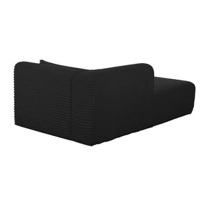 TOV Furniture Tarra 71" Modular Chaise - Plush Corduroy Seating with Liquid-Repelling Finish for Ultimate Comfort Black / LAF TOV-L69007