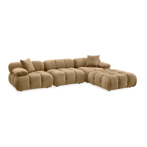 Calliope Cafe Au Lait Performance Velvet 4-piece Modular Sectional TOV-L69017-SEC TOV Furniture