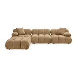 Calliope Cafe Au Lait Performance Velvet 4-piece Modular Sectional TOV-L69017-SEC TOV Furniture