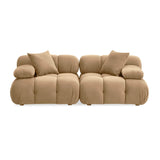 Calliope Cafe Au Lait Performance Velvet Modular Loveseat TOV-L69018 TOV Furniture