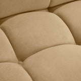 Calliope Cafe Au Lait Performance Velvet Modular Loveseat TOV-L69018 TOV Furniture