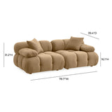 Calliope Cafe Au Lait Performance Velvet Modular Loveseat TOV-L69018 TOV Furniture