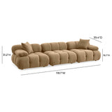 Calliope Cafe Au Lait Performance Velvet Modular Sofa TOV-L69019 TOV Furniture