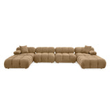 Calliope Cafe Au Lait Performance Velvet 6-piece Modular U-Sectional TOV-L69020-SEC TOV Furniture