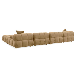 Calliope Cafe Au Lait Performance Velvet 6-piece Modular U-Sectional TOV-L69020-SEC TOV Furniture
