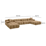 Calliope Cafe Au Lait Performance Velvet 6-piece Modular U-Sectional TOV-L69020-SEC TOV Furniture