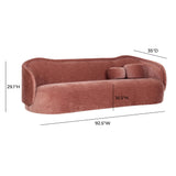 Circe Mauve Textured Velvet Sofa TOV-L69060 TOV Furniture