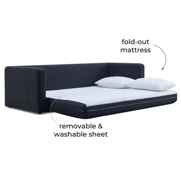 TOV Furniture Ryan 91" Boucle Sofa Bed - Modern, Eco-Friendly Design with Comfortable Sleep Surface & Washable Cover TOV-L69061