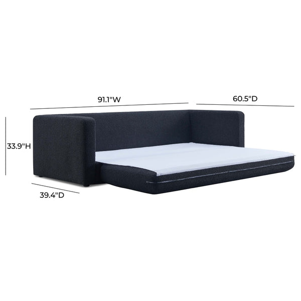 TOV Furniture Ryan 91" Boucle Sofa Bed - Modern, Eco-Friendly Design with Comfortable Sleep Surface & Washable Cover TOV-L69061