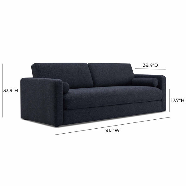 TOV Furniture Ryan 91" Boucle Sofa Bed - Modern, Eco-Friendly Design with Comfortable Sleep Surface & Washable Cover TOV-L69061