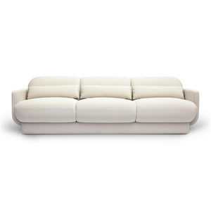 TOV Furniture Azalea Velvet Sofa - Timeless Art Deco Elegance with Plush Comfort for Stylish Living Spaces and Lounges Cream TOV-L69076