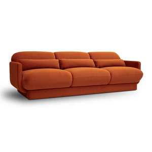 TOV Furniture Azalea Velvet Sofa - Timeless Art Deco Elegance with Plush Comfort for Stylish Living Spaces and Lounges Rust TOV-L69077